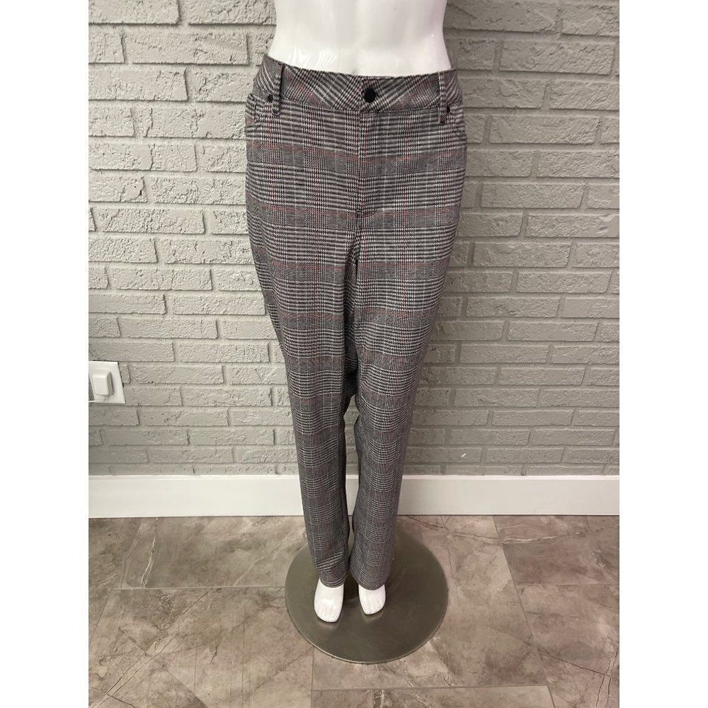 NYDJ Marilyn Multicolored Straight Lift & Tuck Houndstooth Slacks Size 18 NWT